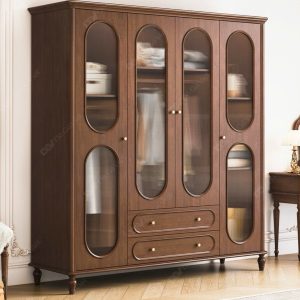 Tủ Quần Áo Cánh Kính Gỗ Óc Chó